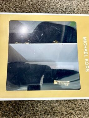 Michael Kors Black Faux Fur Slip-On Flats
